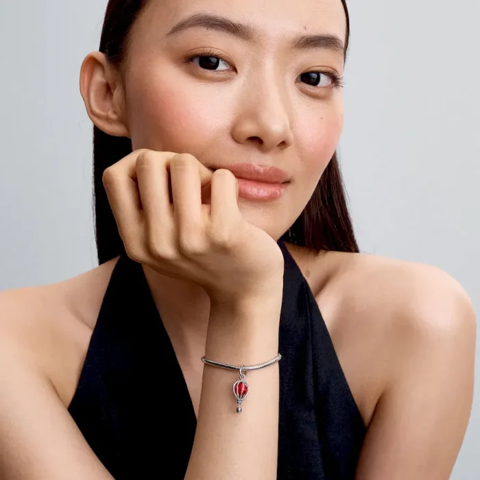 Hot Air Balloon Murano Glass Dangle Charm - Image 4