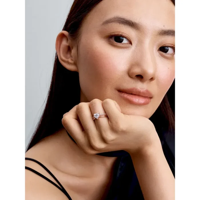 Double Band Heart Ring - Image 4