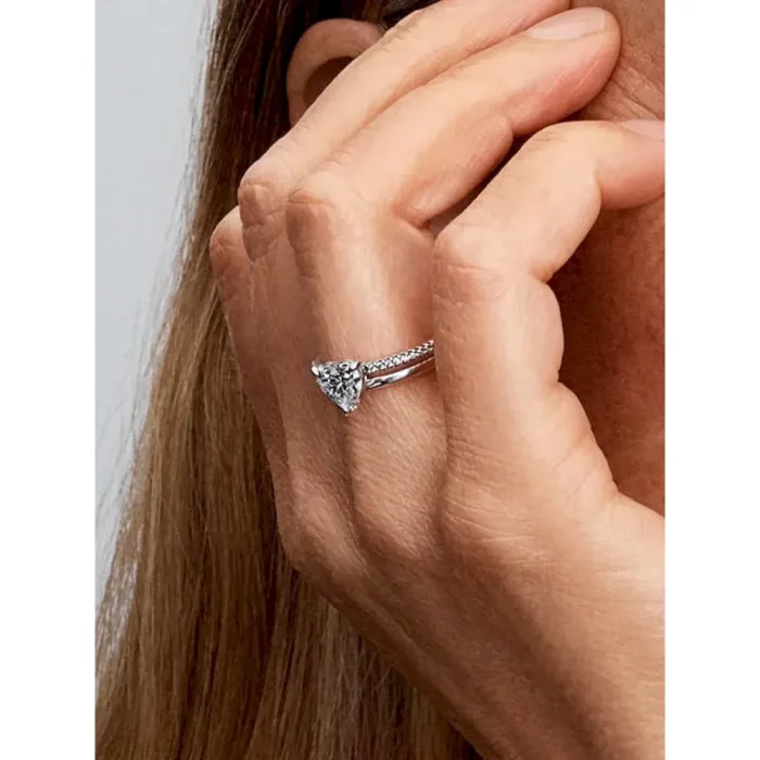 Double Band Heart Ring - Image 2
