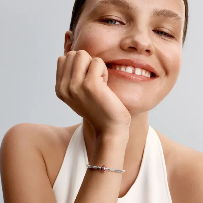 Engravable Double Heart Charm Bracelet Set - Image 10