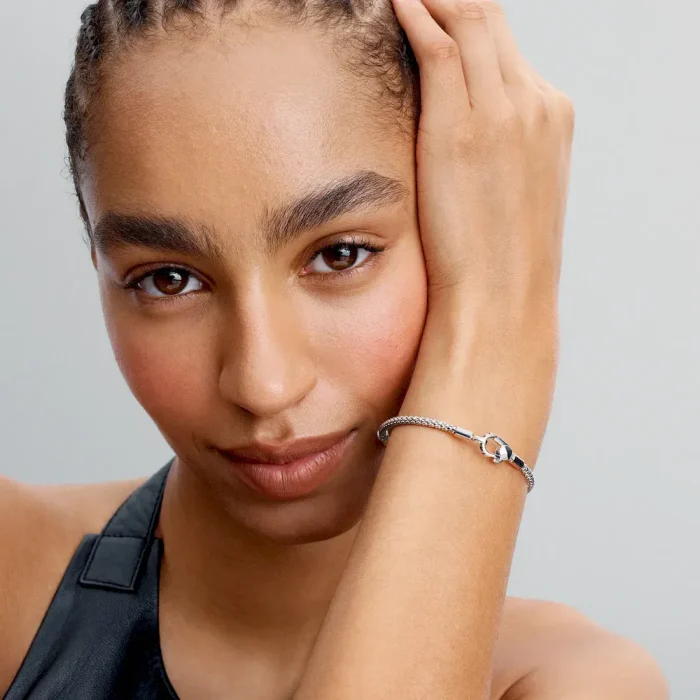 Engravable Double Heart Charm Bracelet Set - Image 3