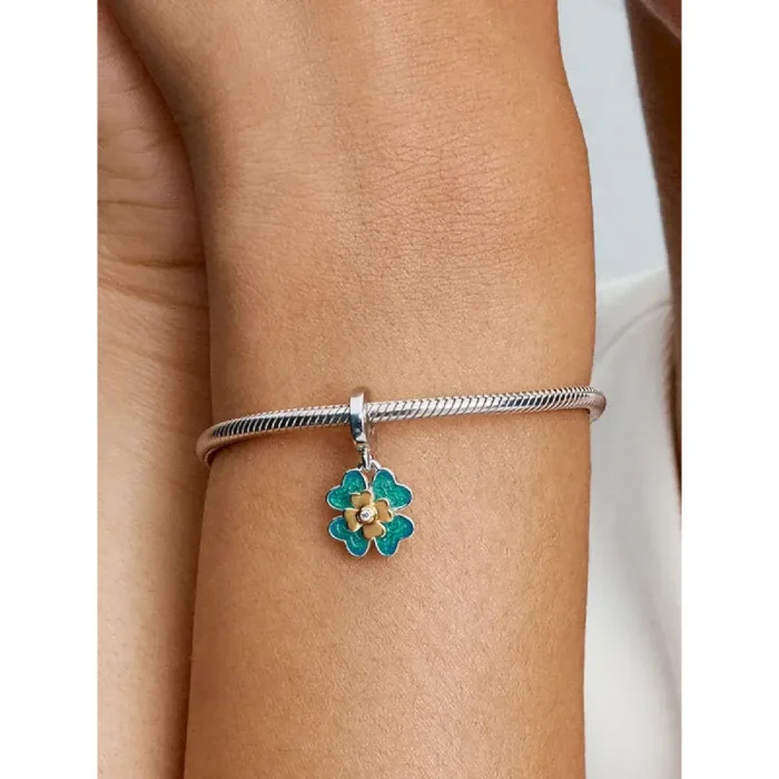 2025 Four Leaf Clover Lab-Grown Diamond Dangle Charm - Image 2