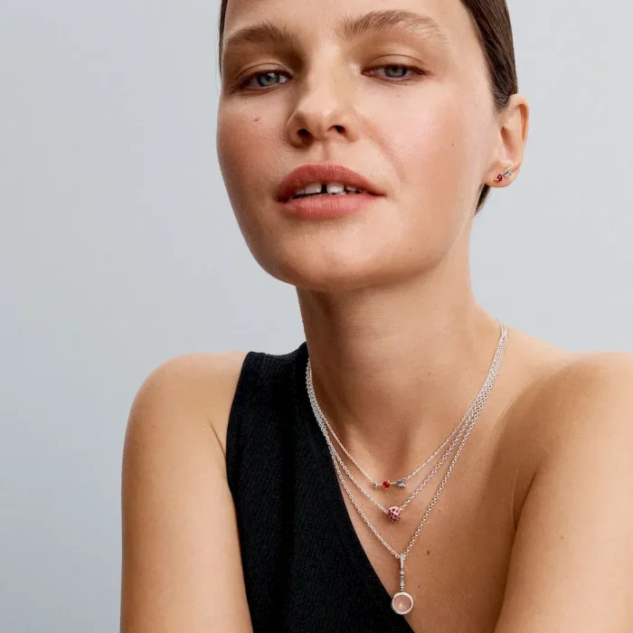 Engravable Double Heart Charm Bracelet Set - Image 9