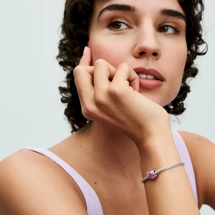 Pink Rose in Bloom Charm - Image 3