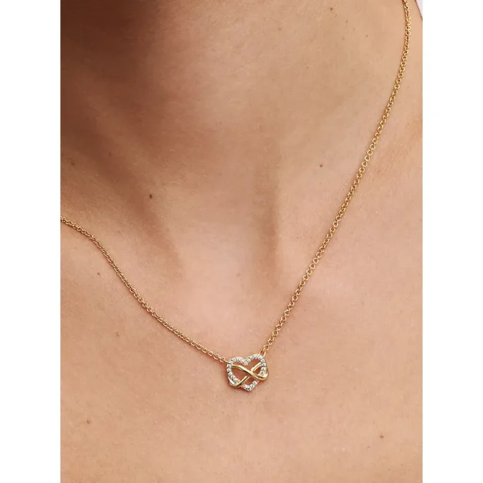 Sparkling Infinity Heart Collier Necklace - Image 2