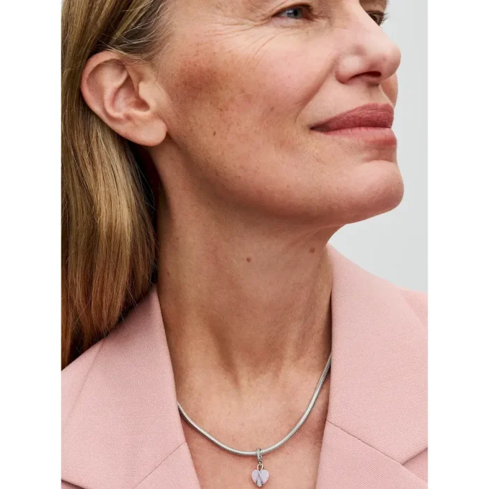 Opalescent Heart Charm Necklace Set - Image 6