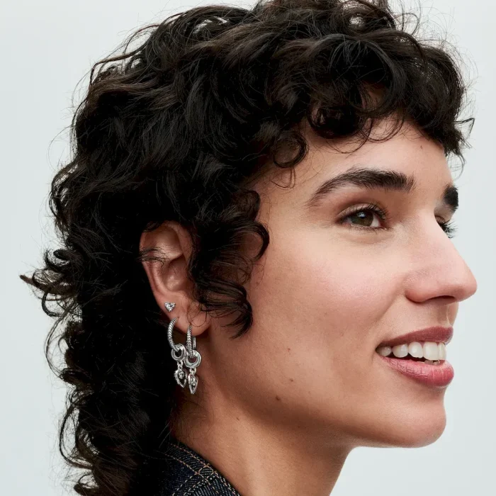 Pandora Moments Charm Hoop Earrings - Image 4