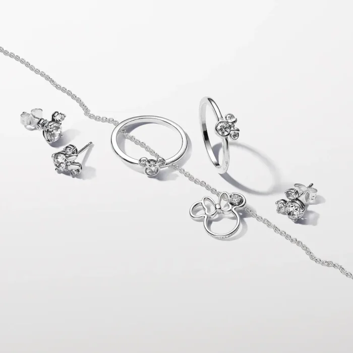 Disney Mickey Mouse & Minnie Mouse Sparkling Stud Earrings - Image 5