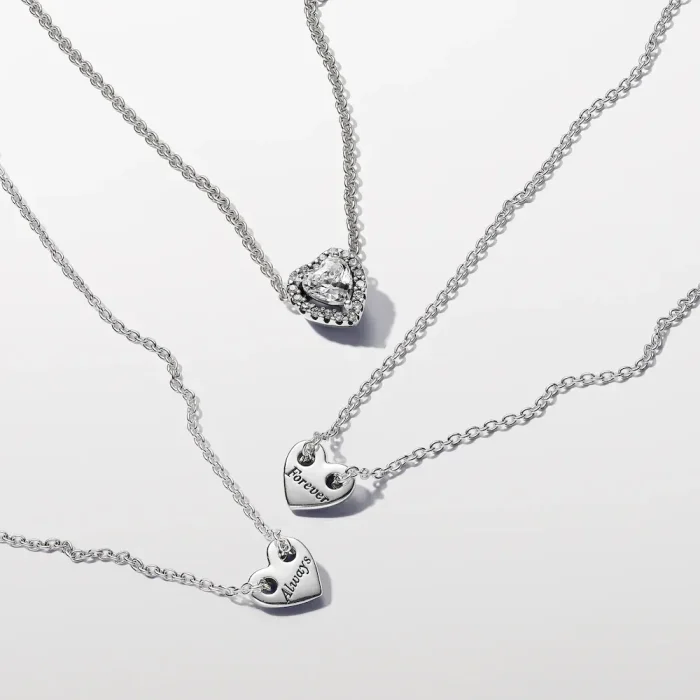 Forever & Always Splittable Heart Collier Necklaces - Image 5
