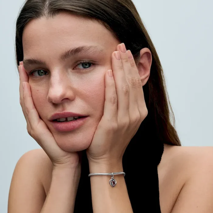 Red Eternity Circle Dangle Charm - Image 3