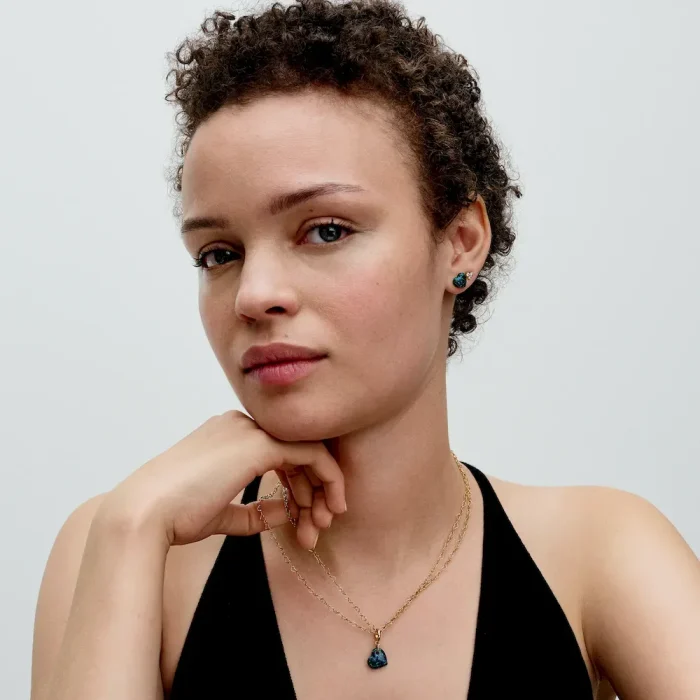 Opalescent Green Heart Dangle Charm - Image 4