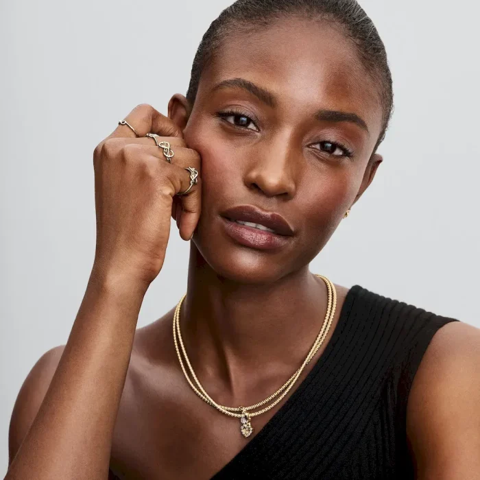 Sparkling Heart Double Dangle Charm - Image 3