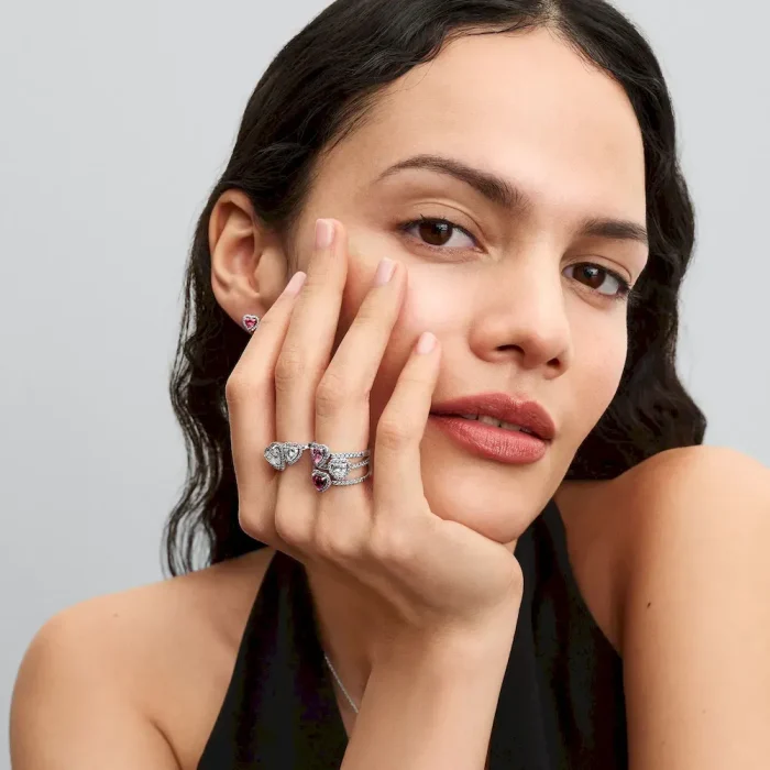 Elevated Pink Heart Ring - Image 2