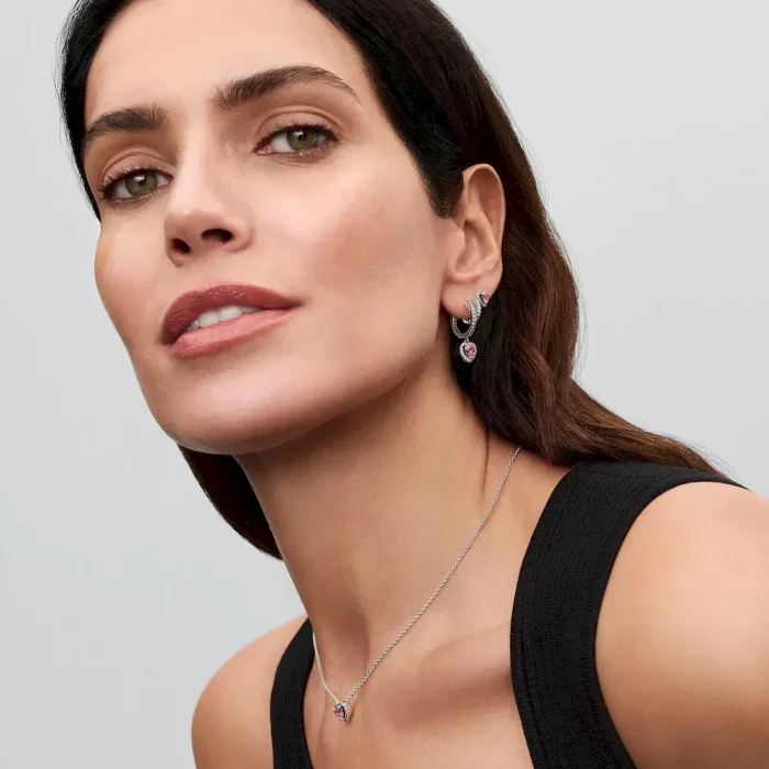 Pink Elevated Heart Necklace - Image 4