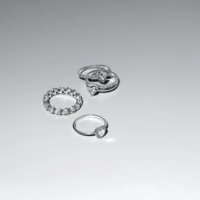 Engravable Heart Halo Ring - Image 6