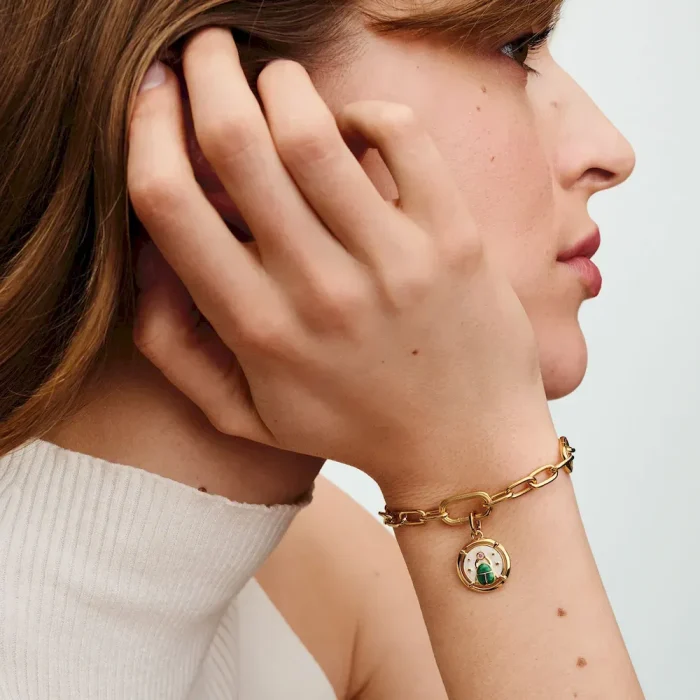 Scarab Beetle Medallion Charm - Image 3