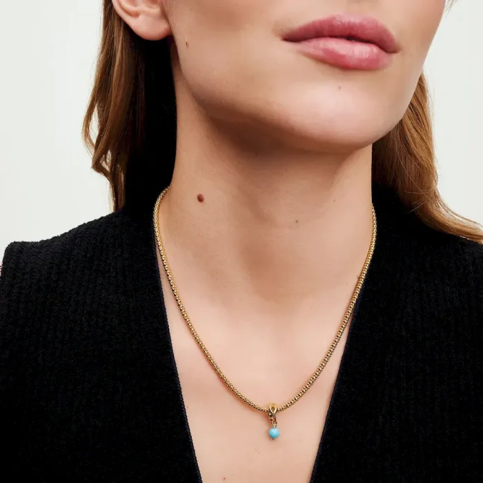 14k Gold Plated December Birthstone Necklace Set - Image 4