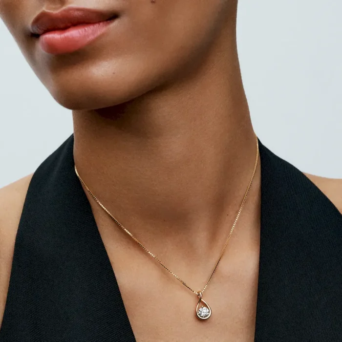 Pandora Infinite 14k Gold Lab-grown Diamond Pendant Necklace - Image 3