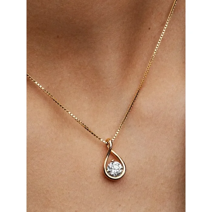 Pandora Infinite 14k Gold Lab-grown Diamond Pendant Necklace - Image 2