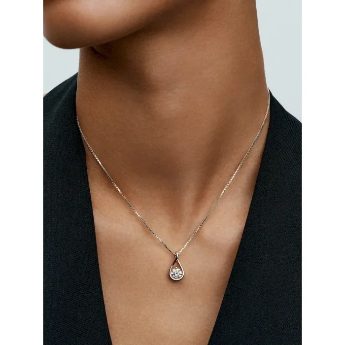 Pandora Infinite 14k White Gold Lab-grown Diamond Pendant Necklace - Image 3