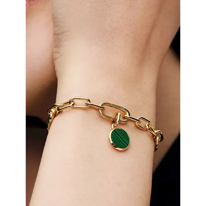 Green Engravable Mini Medallion Charm - Image 2