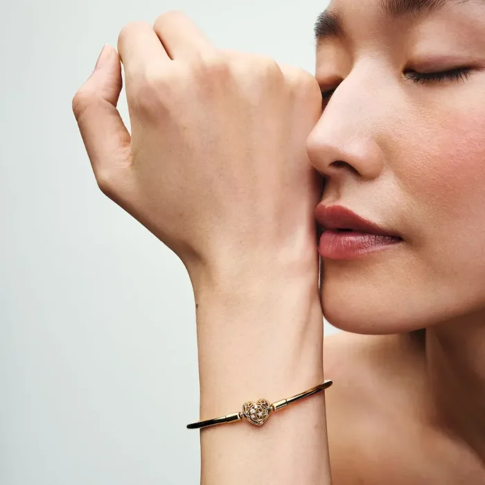 FINAL SALE - Celestial Heart Clasp Bangle - Image 4
