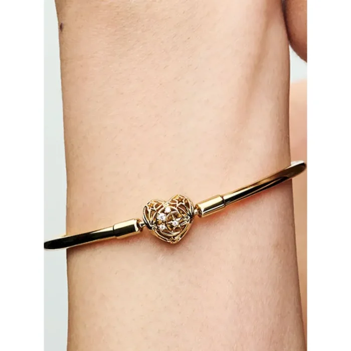 FINAL SALE - Celestial Heart Clasp Bangle - Image 2