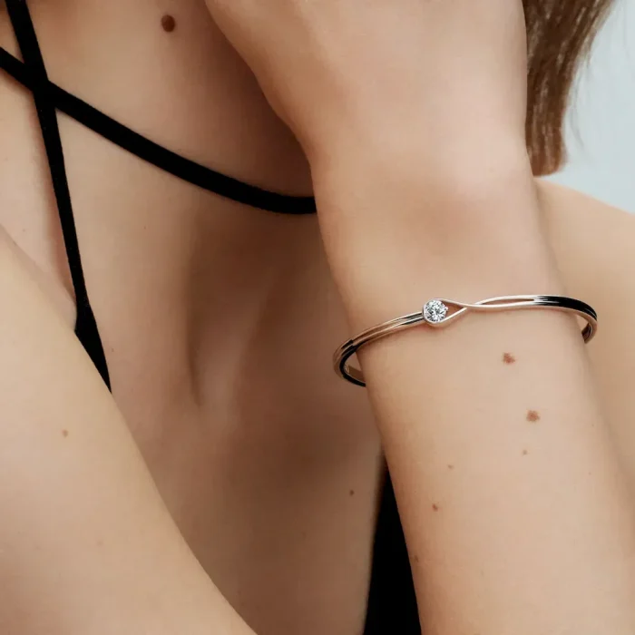 Pandora Infinite 14k White Gold Lab-grown Diamond Bangle - Image 2