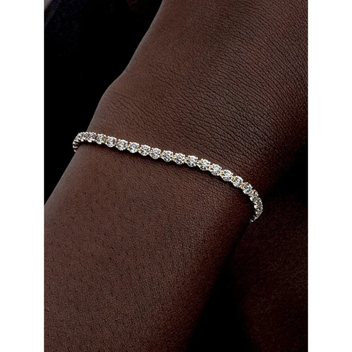 Pandora Era 14k White Gold Lab-grown Diamond Tennis Bracelet - Image 2