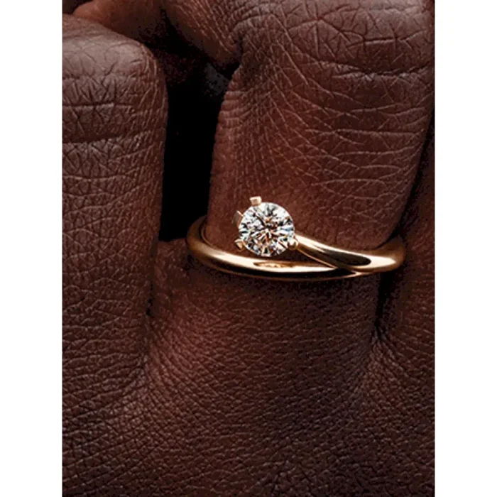 Pandora Nova 14k Gold Lab-grown Diamond Asymmetric Ring - Image 2