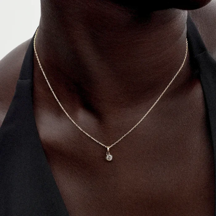 Pandora Talisman Lab-grown Diamond Moon Pendant Necklace 0.25 carat tw 14k Gold - Image 9