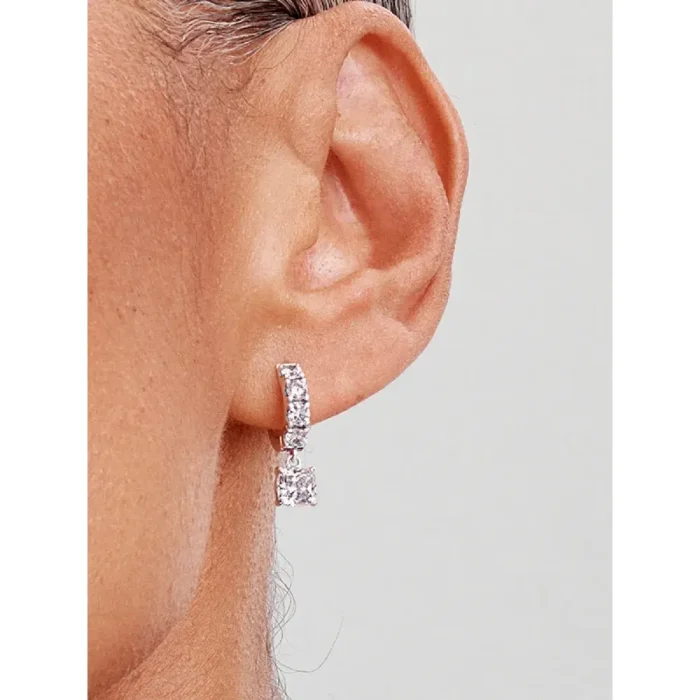 Bold Sparkling Tennis Bracelet and Earring Set - Image 4