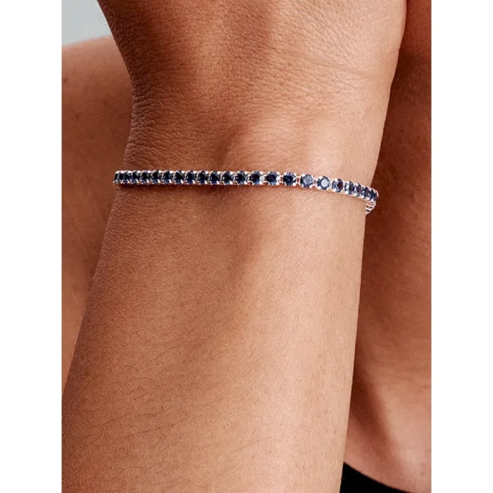 Sparkling Blue Tennis Bracelet - Image 2