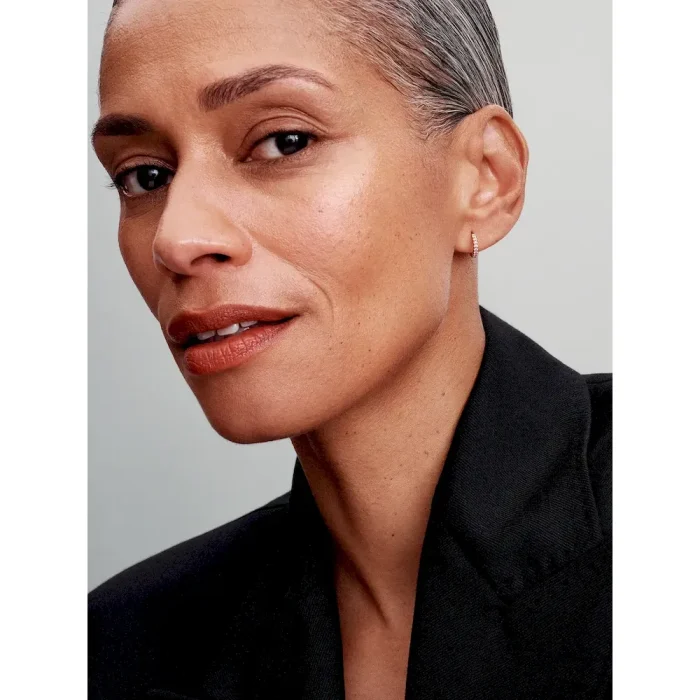 Sparkling Pink Huggie Hoop Earrings - Image 3