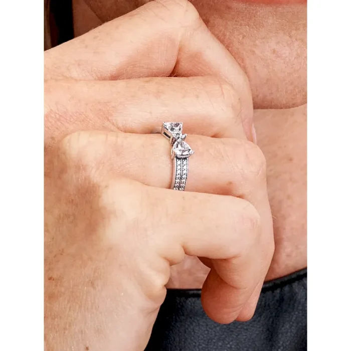 Sparkling Bow Double Ring Set - Image 9