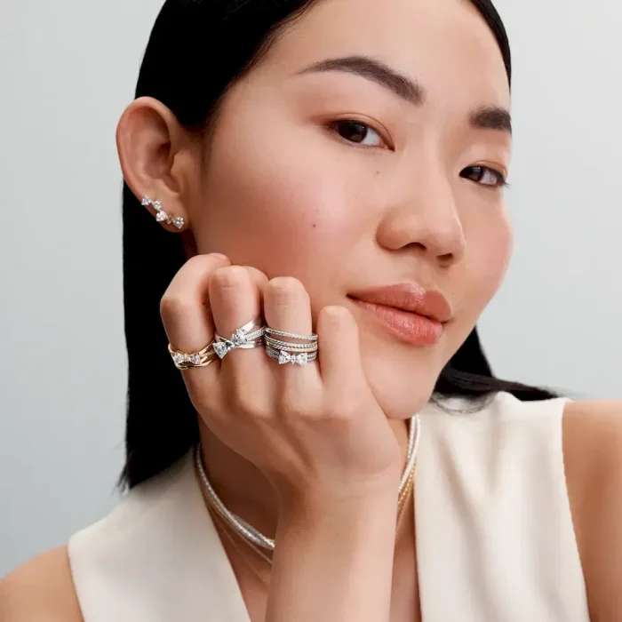 Classic Sparkling Band Ring Set - Image 11