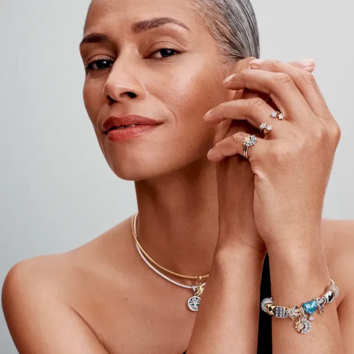 Celestial Sparkling Sun and Moon Ring Set - Image 5