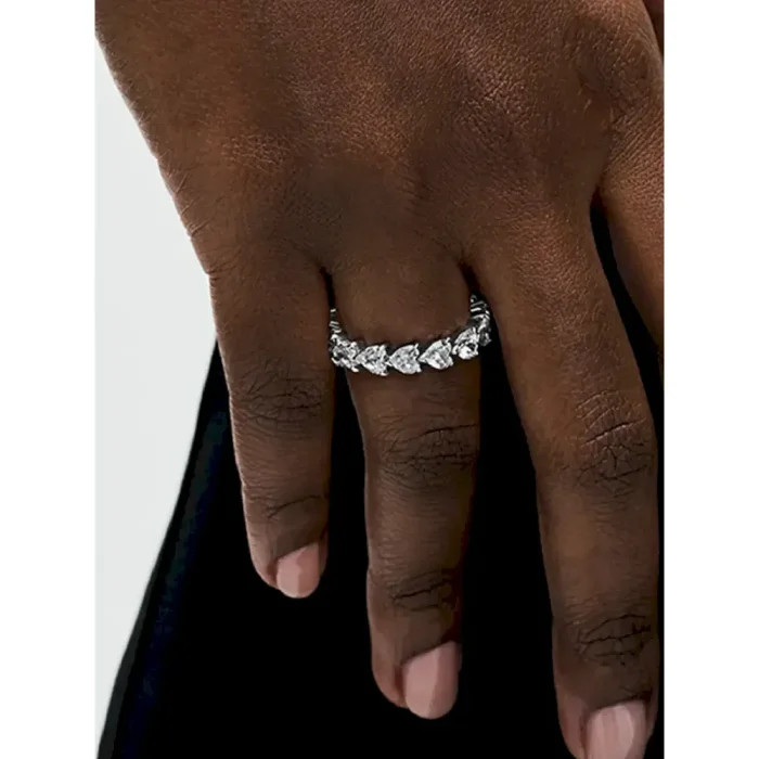 Band of Clear Hearts Ring - Image 2