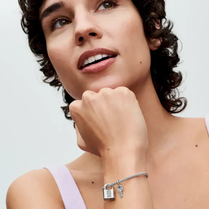 Padlock and Key Dangle Charm - Image 3