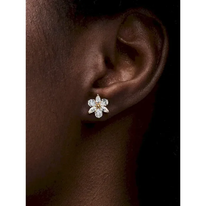 Sparkling Herbarium Cluster Stud Earrings - Image 2