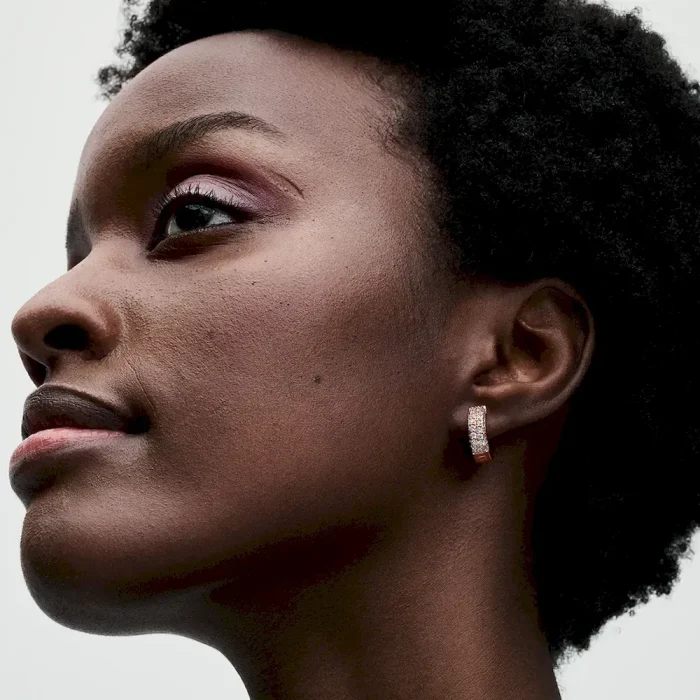 Pavé Rose Double-row Necklace and Earring Set - Image 9