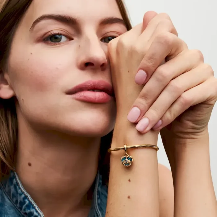 Aquarius Zodiac Dangle Charm Bracelet Set - Image 5