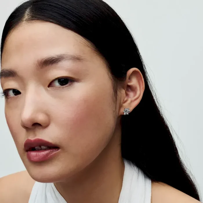 Sparkling Herbarium Cluster Stud Earrings - Image 4