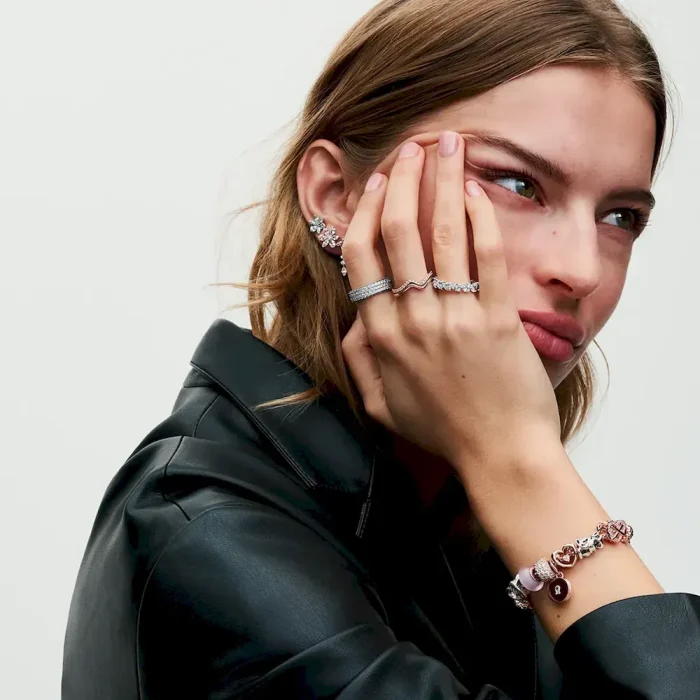 Matte Pink Murano Glass Charm - Image 2