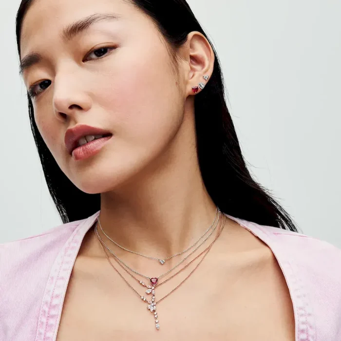 Elevated Heart Stud Earrings - Image 4