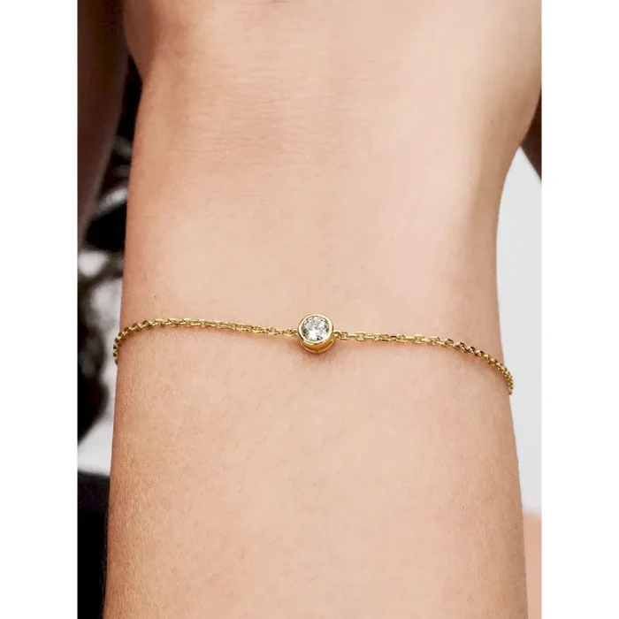 Pandora Era Bezel 14k Gold Lab-grown Diamond Chain Bracelet - Image 2
