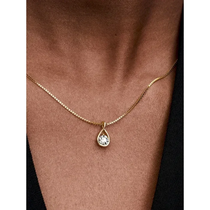 Pandora Infinite 14k Gold Lab-grown Diamond Pendant Necklace - Image 2