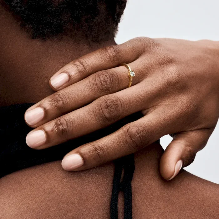 Pandora Era Bezel 14k Gold Lab-grown Diamond Ring - Image 4