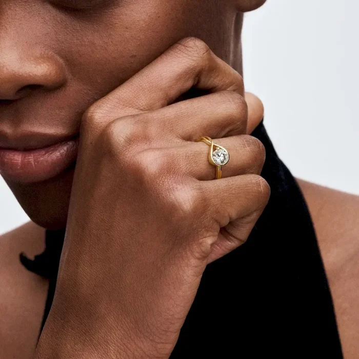 Pandora Infinite 14k Gold Lab-grown Diamond Ring - Image 4